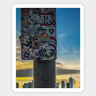 Sunset Brooklyn Bridge Manhattan Skyline NYC Magnet